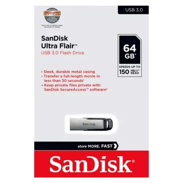 SanDisk Ultra Flair USB Flash Drive SDCZ73 64GB