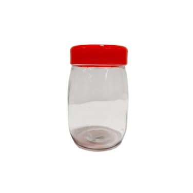 Jar With Red Plastic Lid 950Ml