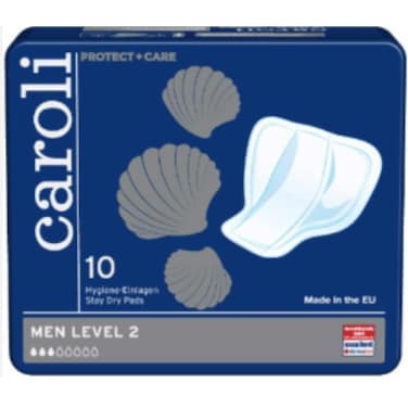 Caroli Protect Care Men Level 2 Hygiene Pads 10 Count
