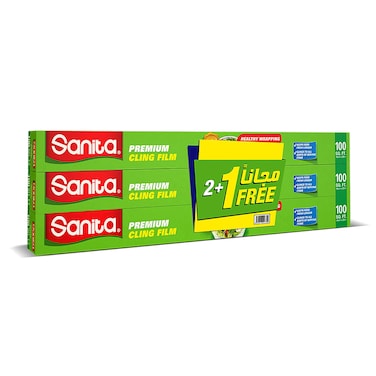 Sanita Premium Cling Film 100 SQ FT 30 cm  3 pieces