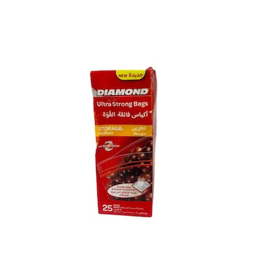 Diamond Bags Zipper Storage Medium 25 Pieces