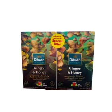 Dilmah Ginger And Honey Ceylon Black Tea Bags 2x30gr