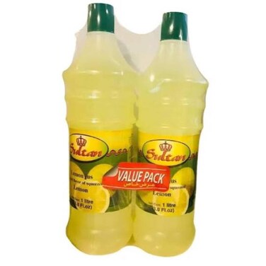 Sultan Lemon Juice 1 Ltr &times; 2 Pieces