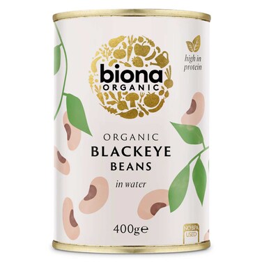 Biona Organic Blackeye Beans In Water No Added Salt 400 Gram
