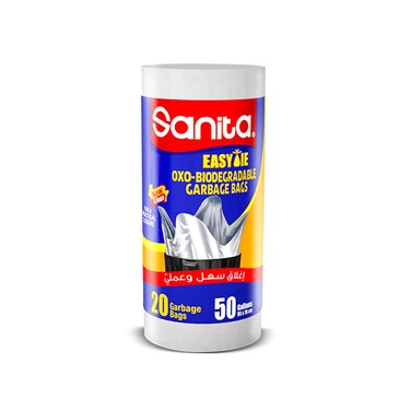 Sanita Easy Tie  OXO Biodegradable Garbage Bags 50 Gallons 20 Garbage Bags