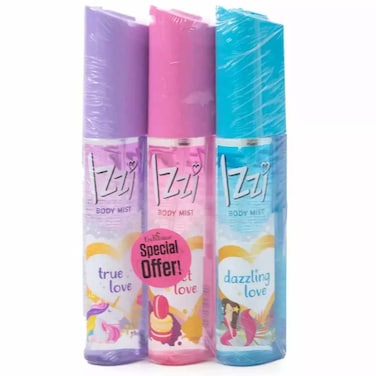 Izzi Body Mist Assorted 100ml pack of 3