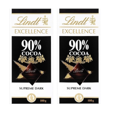 Lindt Excellence 90% Cocoa Chocolate Supreme Dark 2x100gr