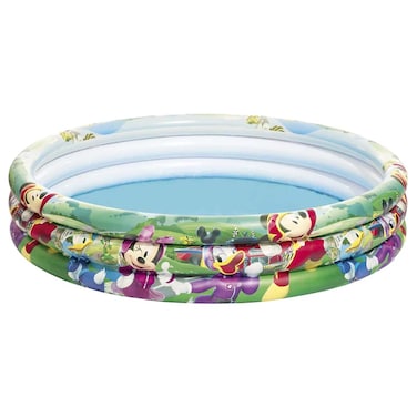 Bestway Mickey Mouse 3 Ring Vinyl Pool With Repair Patch 122x25 Cm 140 Liter Capacity
