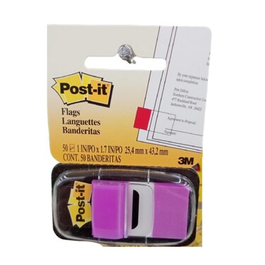 3M Post It Flags Purple 50sheetsx25.4mmx43.2mm