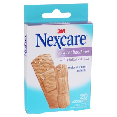 3M Nexcare Sheer Bandages Assorted 20 Pieces