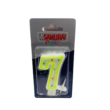 Samurai Birthday Candles No 7 Blister