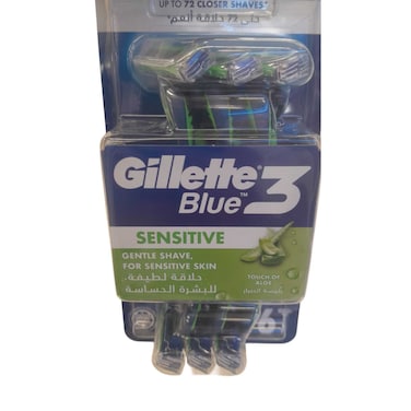 Gillette Blue 3 Sensitive Disposable Razor (6 pieces)