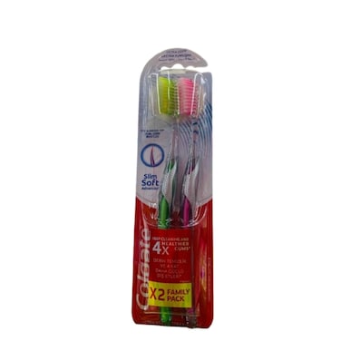 Colgate Slim Soft Advance Toothbrush 2 Pieces