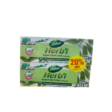 Dabur Herbal Neem Toothpaste With Brush 2x150gr