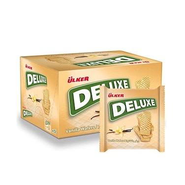 Ulker Deluxe Wafer Vanilla 40 Gram 12 Pieces