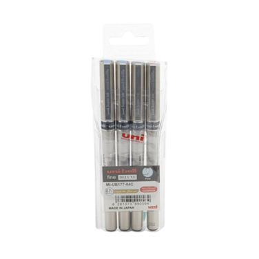 Uniball Delux 0.7Mm Pen Wlt=4P