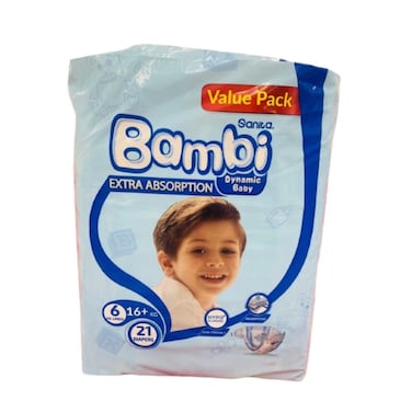 Sanita Bambi Extra Absorption Value Pack 6 XX Large 16+kg 21 diapers