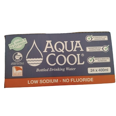 Aqua Cool Bottled Drinking Water Low Sodium 24x400ml