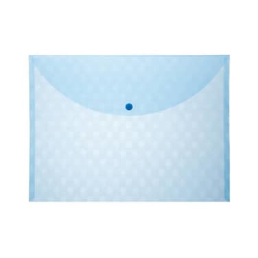 Clipp Document Bag With Button Blue