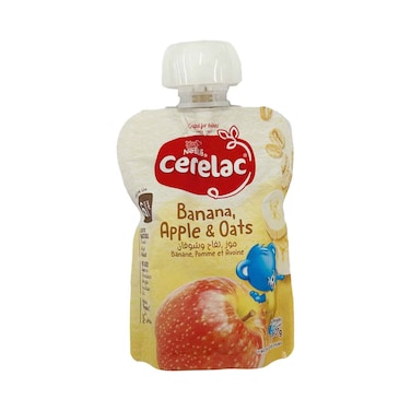 Nestle Cerelac Fruits Puree Pouch Banana Apple Oat 90g
