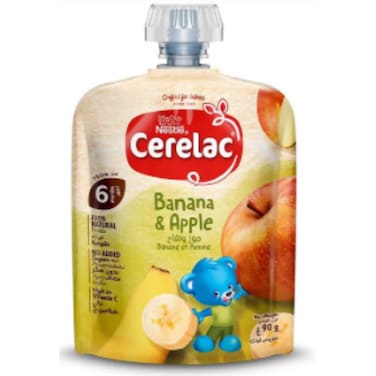 Nestle Cerelac Fruits Puree Pouch Banana Apple 90g