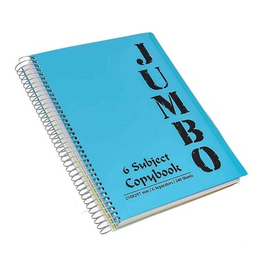 Mintra Spiral Notebook Jumbo 6 Subjects 240 Sheets 1 Piece Multi Color