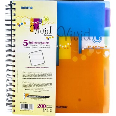 Mintra Dw Ntbk Vivid 5Sub 200 Shts