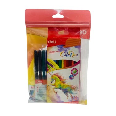 Deli Colored Pencil Felt Pen Pack