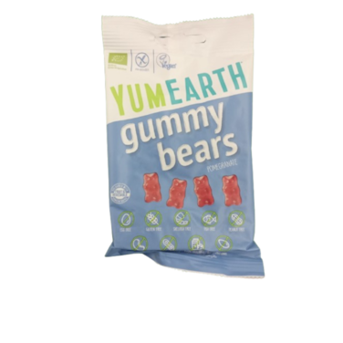 Yum Earth Organic Gummy Bears Pomegranate Pucker Candy 50g