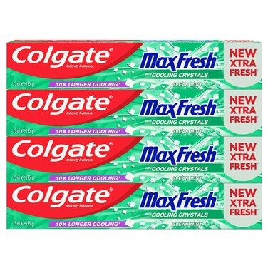 Colgate Toothpaste Max Fresh Clean Mouth 4x75ml