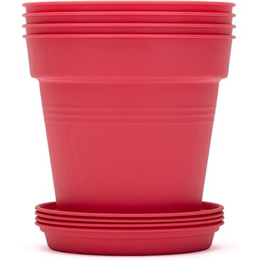 Mintra Flower Pot with Plate 4 pieces x 15cm