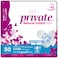 Private Natural Cotton Feel Maxi Pocket 50 Feminine Pads with Wings Super 3D Fit Core