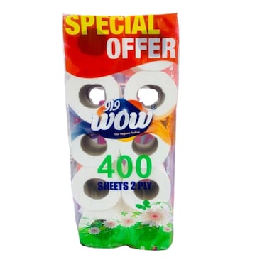 Wow Toilet Roll 400 Sheets (8+2 Rolls)
