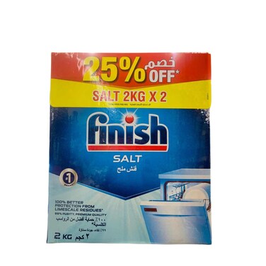 Finish Dishwasher Salt 2Kg 1+1Free