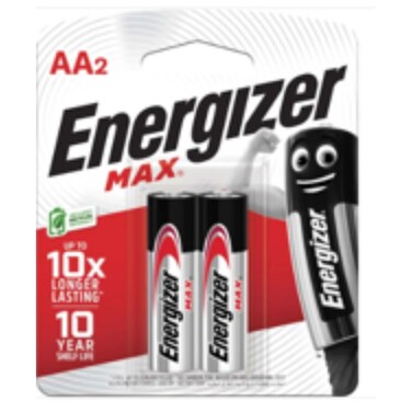 Energizer Alkaline AA 2 pieces Battery