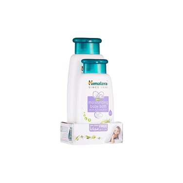 Himalaya Baby Bath Moisturizing Wash Pack Bottle 400 Ml Plus 200 Ml Free