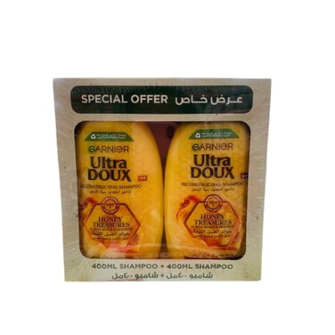 Garnier Ultra Doux Honey Shampoo 400ml Pack of 2