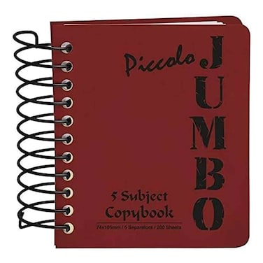 Mintra Spiral Notebook Picolo Jumbo 200 Sheets 1 Piece Multi Color
