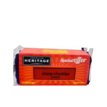 American Heritage Sharp Cheddar Cheese 2 x 277 gr