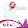 Private Natural Cotton Feel Maxi Pocket 48 Feminine Pads Night with Wings Super 3D Fit Core