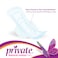 Private Natural Cotton Feel Maxi Pocket 48 Feminine Pads Night with Wings Super 3D Fit Core