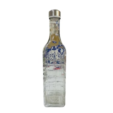 Elegant Water Bottle Silver Top H20