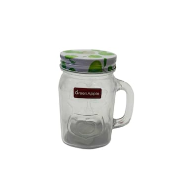 Green Apple Mug with Straw 490 ml