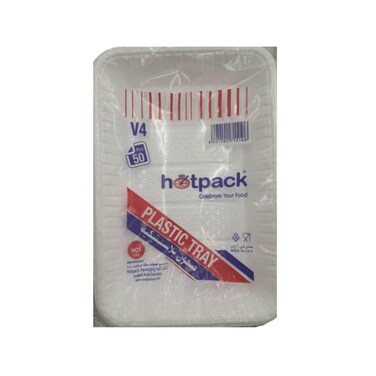 Hotpack Plastic Tray V4 50 pieces