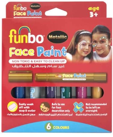 Funbo Face Paint Sticks 6 Metalic
