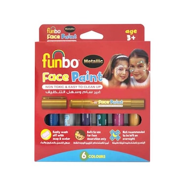 Funbo Face Paint Sticks Metallic 6 Pieces