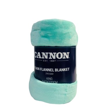 Cannon King Plain Flannel Blanket 240 x 220 cm