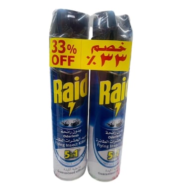 Raid Odourless Flying Insect Killer 2x400ml