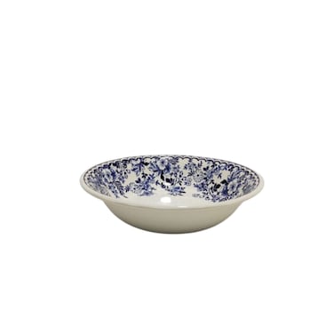 Claytan M.Flower Blue Salad Bowl 9.3