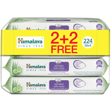 Himalaya Baby Wipes Soothing Formula Pack 56 Wipes 4 Pieces